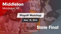 Matchup: Middleton vs. State Final 2016