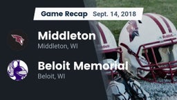 Recap: Middleton  vs. Beloit Memorial  2018