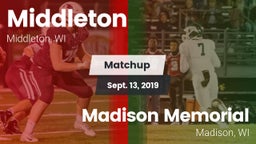 Matchup: Middleton vs. Madison Memorial  2019