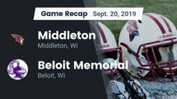 Recap: Middleton  vs. Beloit Memorial  2019