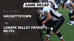 Recap: Hackettstown  vs. Lenape Valley Patriots - MCYFL 2015