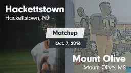 Matchup: Hackettstown vs. Mount Olive  2016