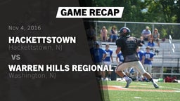 Recap: Hackettstown  vs. Warren Hills Regional  2016