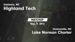 Matchup: Highland Tech vs. Lake Norman Charter  2016