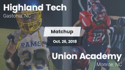 Matchup: Highland Tech vs. Union Academy  2018
