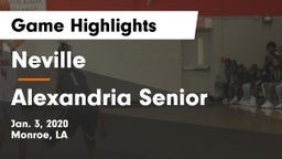 Neville  vs Alexandria Senior  Game Highlights - Jan. 3, 2020