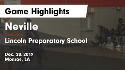 Neville  vs Lincoln Preparatory School Game Highlights - Dec. 28, 2019