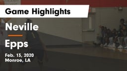Neville  vs Epps  Game Highlights - Feb. 13, 2020