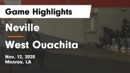 Neville  vs West Ouachita  Game Highlights - Nov. 12, 2020