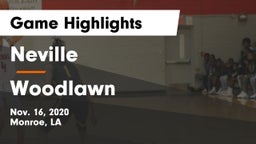 Neville  vs Woodlawn  Game Highlights - Nov. 16, 2020