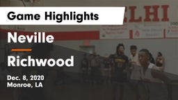 Neville  vs Richwood  Game Highlights - Dec. 8, 2020