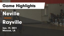 Neville  vs Rayville  Game Highlights - Jan. 19, 2021