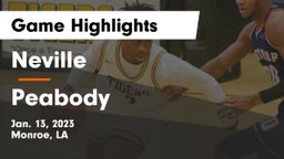 Neville  vs Peabody  Game Highlights - Jan. 13, 2023
