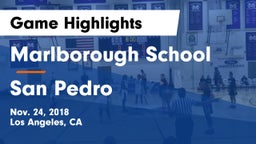 Marlborough School vs San Pedro  Game Highlights - Nov. 24, 2018