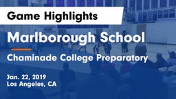 Marlborough School vs Chaminade College Preparatory Game Highlights - Jan. 22, 2019