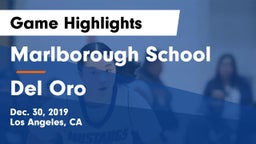 Marlborough School vs Del Oro  Game Highlights - Dec. 30, 2019