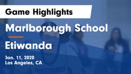 Marlborough School vs Etiwanda  Game Highlights - Jan. 11, 2020