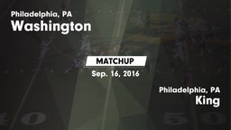 Matchup: Washington vs. King  2016