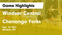 Windsor Central  vs Chenango Forks  Game Highlights - Feb. 19, 2021