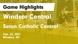 Windsor Central  vs Seton Catholic Central  Game Highlights - Feb. 23, 2021