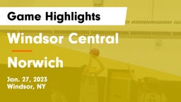 Windsor Central  vs Norwich  Game Highlights - Jan. 27, 2023