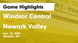 Windsor Central  vs Newark Valley  Game Highlights - Jan. 18, 2024