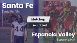 Matchup: Santa Fe vs. Espanola Valley  2018