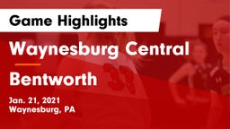 Waynesburg Central  vs Bentworth  Game Highlights - Jan. 21, 2021