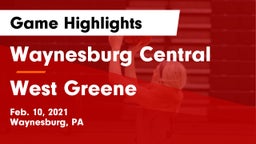 Waynesburg Central  vs West Greene  Game Highlights - Feb. 10, 2021