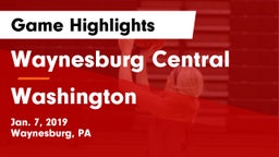 Waynesburg Central  vs Washington  Game Highlights - Jan. 7, 2019