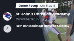 Recap: St. John's Christian Academy  vs. Faith Christian/Ridge Christian Academy 2018