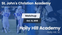 Matchup: St. John's Christian vs. Holly Hill Academy  2018