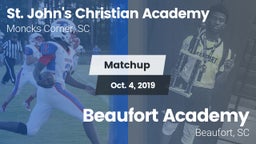 Matchup: St. John's Christian vs. Beaufort Academy 2019