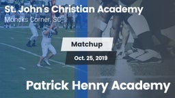 Matchup: St. John's Christian vs. Patrick Henry Academy 2019