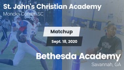 Matchup: St. John's Christian vs. Bethesda Academy 2020