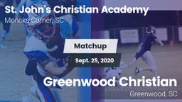 Matchup: St. John's Christian vs. Greenwood Christian  2020