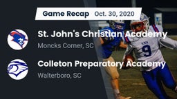 Recap: St. John's Christian Academy  vs. Colleton Preparatory Academy 2020