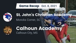 Recap: St. John's Christian Academy  vs. Calhoun Academy 2021