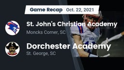 Recap: St. John's Christian Academy  vs. Dorchester Academy  2021