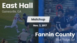 Matchup: East Hall vs. Fannin County  2017