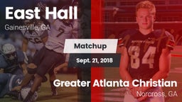 Matchup: East Hall vs. Greater Atlanta Christian  2018
