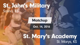 Matchup: St. John's Military vs. St. Mary's Academy  2016