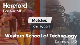 Matchup: Hereford vs. Western School of Technology 2016