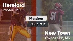 Matchup: Hereford vs. New Town  2016