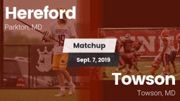 Matchup: Hereford vs. Towson  2019