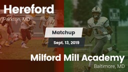 Matchup: Hereford vs. Milford Mill Academy  2019