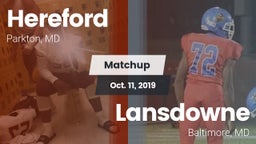 Matchup: Hereford vs. Lansdowne  2019