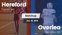 Matchup: Hereford vs. Overlea  2019