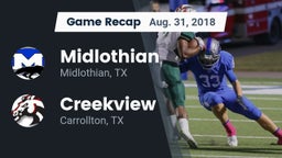 Recap: Midlothian  vs. Creekview  2018