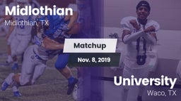 Matchup: Midlothian High vs. University  2019